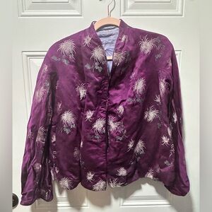 Handmade Purple Floral Indian Jacket